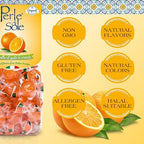 Perle di Sole Italian Orange Hard Candy Made in Italy - Italian Hard Candy Individually Wrapped - Orange Candies - Citrus Drops (7.05 oz | 200 g) Italian Gifts From Italy