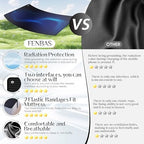 FENBAS Grounding Mat for Bed, Enjoy The Grounding Effect Indoors, for Better Sleep, Pain and Stress Relief, PU Grounding Mat Set Comes with Grounding Cord and Test Pen 27''×78'' (King)