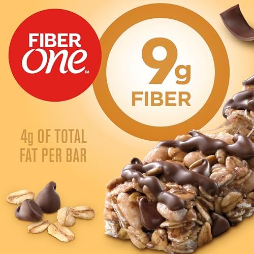 Fiber One Chewy Bars, Oats and Chocolate, Fiber Snacks, Value Pack, 10 Ct, 14.1 oz