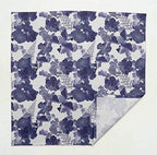S4Sassy Blue Leaves & Morning Glory Floral Cotton Napkin Printed Everyday Basic Washable Table Linen 20 x 20(Pack of 6)