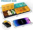 Mossime XL Large Daily Pill Organizer 2 Times a Day, Extra 7 Day Pill Box Am Pm, Weekly Day Night Vitamin Holder, Medicine Organizer, Big Pill Container, Medication Dispenser 14 Compartments