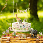 66PCS Edible Woodland Animal Cupcake Toppers Wafer Paper Woodland Theme Animal Cupcake Decoration Edible Bear Fox Squirrel Cake Decoration for Woodland Party Birthday Cake Decor