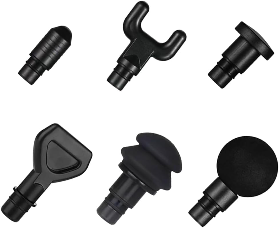 EDNEY 6 Pack Replaceable Massage Gun Heads, Muscle Massager Gun Accessories in Assorted Functions, Massage Head Outer Dia.18.6 mm (0.73 in), NOT Universal for All Massage Gun