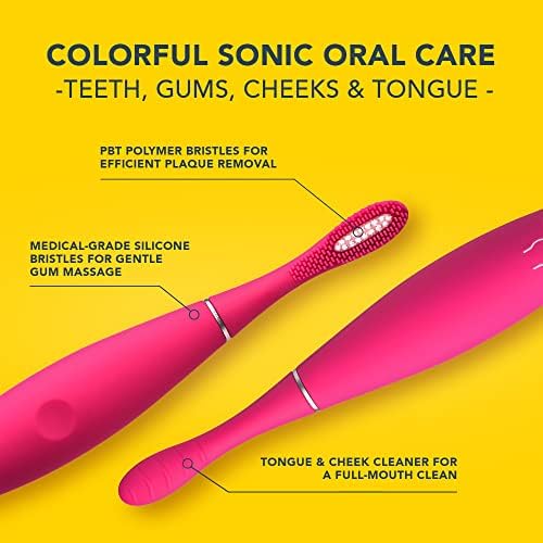 FOREO ISSA Kids Silicone Sonic Toothbrush for Kids, Rose Nose Hippo