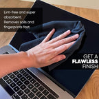 Premium Lens Screen Cleaning Cloth by Microfiber Wholesale | Gray | 8”x8” | 10pk | Soft Microfiber Suede | Compact Size Reusable | No Lint Scratch-Free Durable | Lenses Screens iPads
