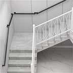 Staircase Handrail 1ft-20ft Complete Kit，Black Galvanized Industrial Pipe Railing Indoor&Outdoor Stair Railing/Safety Handle with Wall Mount Support. (Size : 1ft)