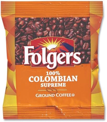Folgers 100 Percent Colombian Supreme Ground Coffee, Medium Roast 1.75 Ounce (Pack of 42)