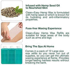 Clean + Easy Hemp Roll On Wax – Large Soft Wax Refill Cartridge for Hair Removal on for Legs, Arms & Body, 12 Pack
