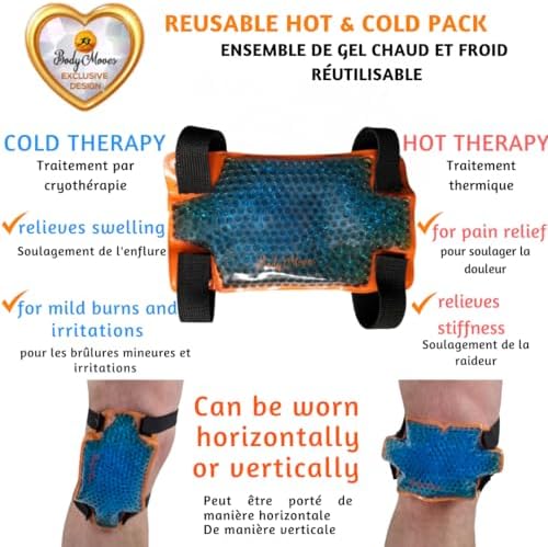 BodyMoves Kid's Hinged Knee Brace Support Plus Hot and Cold Ice Pack (Sporty Black)