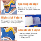 Kids' Neck Support Brace, Children Cervical Collar for 3-10 Years Old, Tightness and Height Adjustable, Large Open Design and Fits Chin Curve, for Torticollis, Muscle Strains, Whiplash