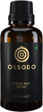 Ossoro Essence Baker's Rum Pastry Food Flavour with No Sugar Added, Non-GMO, Gluten-Free Flavors Perfect for Cakes, Snacks, Ice creams, Candies, Baking