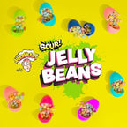 WARHEADS® Sour Jelly Beans Bulk Candy - Assorted Fruit Flavors (Black Cherry, Blue Raspberry, Green Apple, Lemon, Orange, Watermelon) - Sour Candy for Parties and Snacking - 1 lb Bag