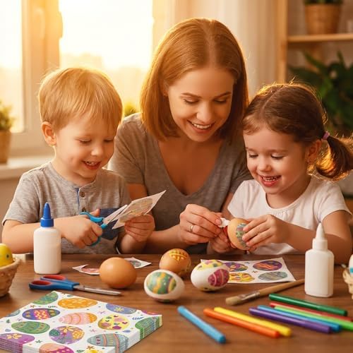 100Pcs Easter Napkins Bulk, Vibrant Eggs Paper Napkins Party Pack for Easter Table Decorations, Spring Gatherings, Decaupage Napkins for Easter
