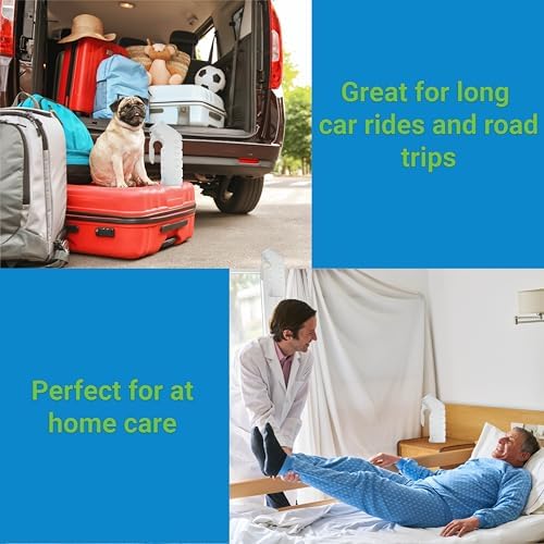 Male Urinal Splash Proof Lid - 32oz/1000ml - Pack of 6 - Portable Pee Bottles for Men, Portable Urinal for Car, Elderly & Incontinence