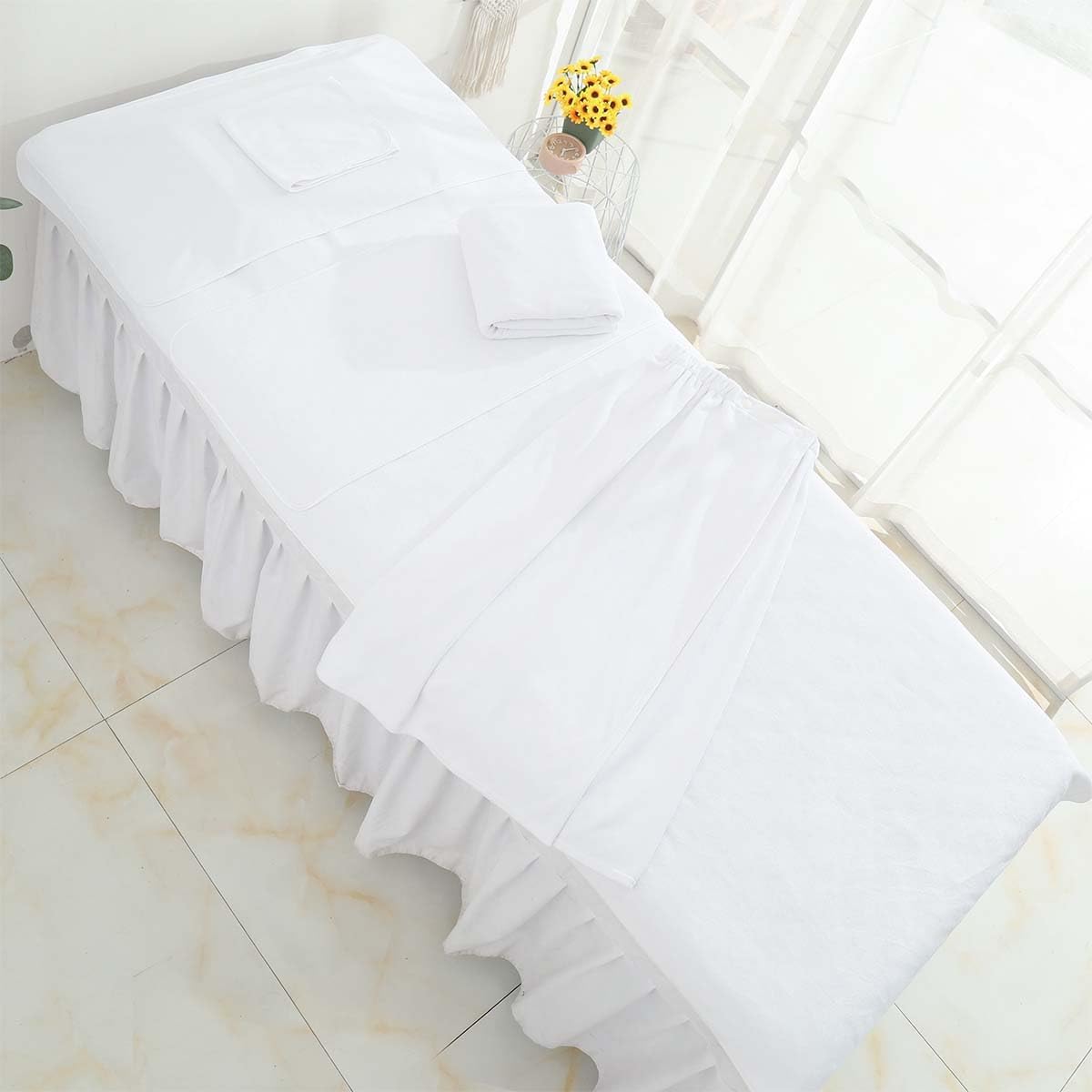 1-Pcs Massage Table Sheets Soft Cotton-Like Spa Sheets for Esthetician Bed, Professional Massage Linens for Salon and Spa