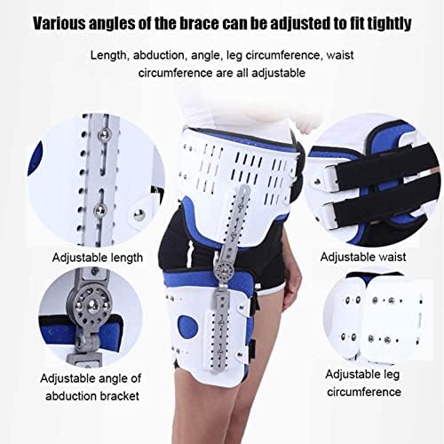 Hip Stabiliser Support Brace, Support Wrap for Hip Muscles Pain Relief Orthosis Compression Brace, Hip Sprain Protection Orthosis Fixation Bracket, Universal Size 502,White-Left
