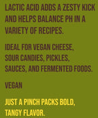 Lactic Acid Food Grade, Vegan Lactic Acid Powder for Vegan Cheese, Food Preservation and Tangy Flavor 4 Ounces