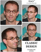 Eyekepper Blue Light Filter Glasses - Computer Reading Glasses - Small Round Blocking Readers Reading with Spring Hinges - Tortoise +1.50