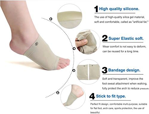 Elitzia Foot Care Hallux Valgus Silicone Support Sole Half Sock Wrap Around Foot Arch Sock Daily Use Comfortable Support ETFT030