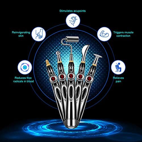 DANGSHAN 5-in-1 Acupuncture Pen, Electronic Acupuncture Pen, Pain Relief Therapy, Meridian Energy Pulse Massage Pen, Powerful Meridian Energy Pen Relief Pain Tools