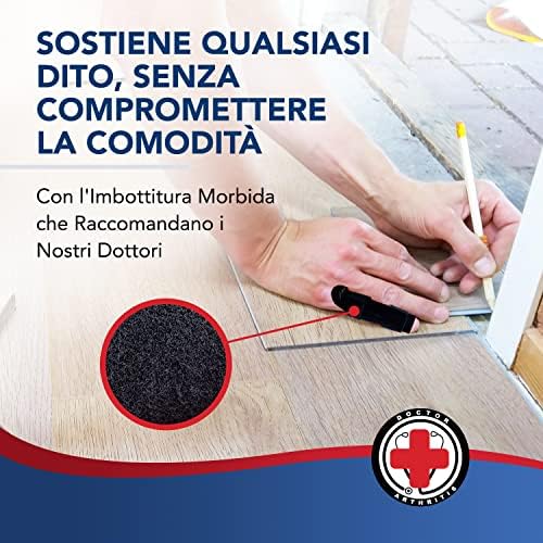 Dr. Arthritis Doctor Developed Finger Splint Trigger Finger Brace Middle, Ring & Pointer Finger, Finger Splints for Straightening (Black, S/M, Finger Splint)