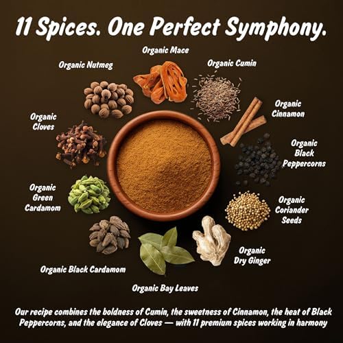 Spice Profile USDA Organic 11-Spice Garam Masala, 3 oz, Lab Tested for Heavy Metals, Salt Free, North Indian Style