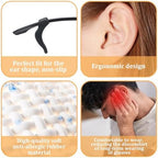 50 Piece Eyeglasses Retainers Sets Anti Slip Silicone Eyeglass Nose Pads Round Ear Gripper Holders Silicone Ear Hooks Glasses Temple Tips Sleeve for Eye Glasses Sunglasses(White, Black)