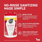 PDI - Professional Disposables, Intl.-P66784 Sani-Wipe Non-Rinse Food Contact Hard-Surface Sanitizing Wipe, 7.75" x 5", 175/can