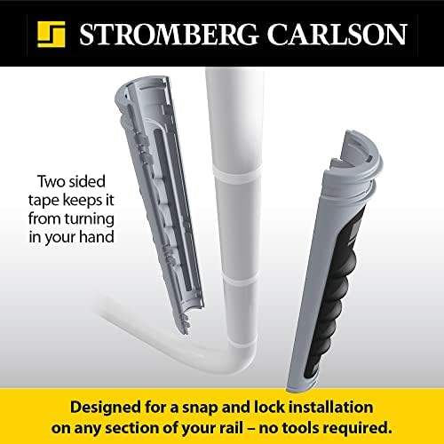 Stromberg Carlson Lend-A-Hand AM-01 Dura Grip RV Handle Replacement – Rubber Rail Cover for 1" Diameter Step Handles, Easy to Install Grab Bar Wrap for Entry Assistance – 9"L, Gray & Black