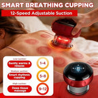 Smart Cupping Massager Device, 12-Level Dynamic Cupping Kit for Relaxing Massage Care, Electric Cupping Set for Muscle Relaxation, Adjustable Suction & Heat