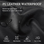 Leather Massage Table Cover Wipeable Covers for Massage Table Waterproof Vinyl Replacement Bed Cover Protector for Lash/Spa (Black, 1)