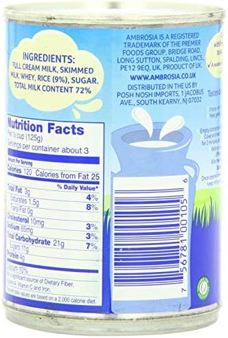 Ambrosia Devon Rice Pudding, 14.1 Ounce Cans (Pack of 12)
