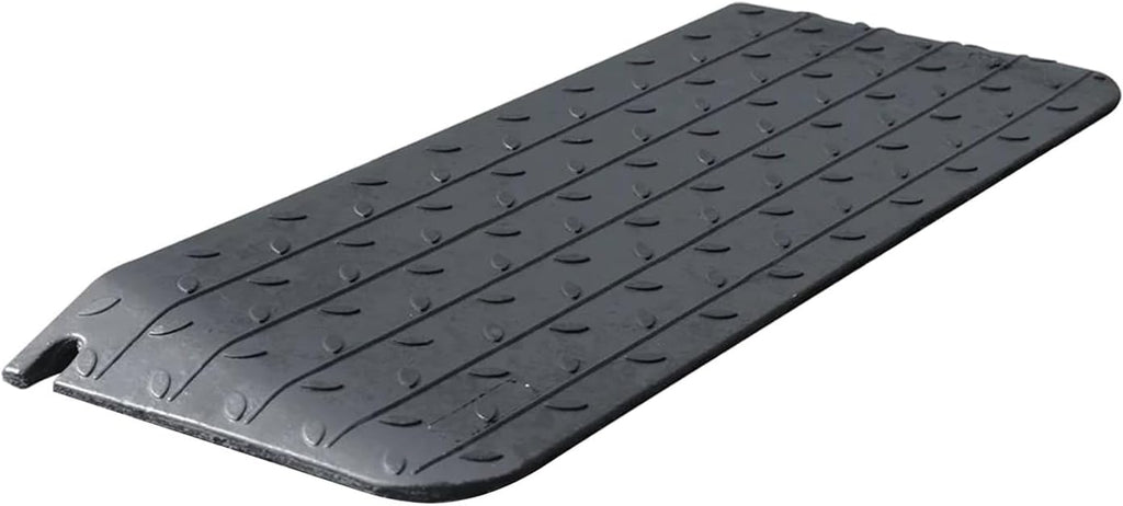 Rubber Wheelchair Threshold Ramp, 1"/1.5"/2"/2.5"/3"/3.5"/4" Rise Options, Wheelchair Ramp 7000Lbs Load Capacity, Non-Slip Textured Surface for Wheelchairs, Scooters (2.0" Rise)