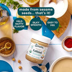 Soom Foods Organic Tahini 11oz (1 Pack) | Roasted & Ground Sesame Seed Paste | Creamy Tahini for Dubai Chocolate, Hummus, Sauces | Vegan, Nut-Free, Gluten-Free, Kosher, Keto, Paleo, Whole30