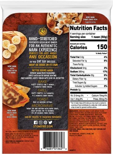 Stonefire Tandoor Baked Mini Naan, 7.05 oz 4 CT