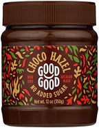 Good Good Belgian Chocolate Hazel Spread, No Added Sugar, Gluten Free, Vegetarian Friendly, 12 Ounce (Pack of 6)