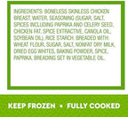 Just Bare Lightly Breaded Chicken Breast Strips | Fully Cooked | 16G Protein |Frozen | 1.50 LB