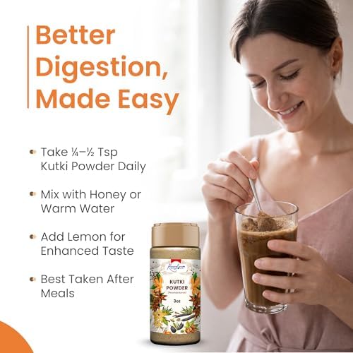 Kutki Root Powder 3oz (Picrorhiza Kurroa) – Pure Katuki Herbal Powder – Traditional Ayurvedic Wellness Herb – Non GMO, No Fillers, Finely Ground Whole Root