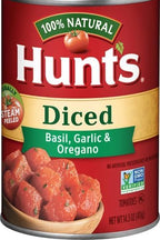 Hunt's Diced Tomatoes with Basil, Garlic & Oregano, Keto Friendly, 14.5 oz (Pack of 6)