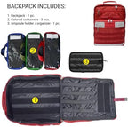 DERBY Tactical EMT Trauma Backpack 20L First Aid Medical Bag MOLLE Water Resistant Rescue Gear for Paramedic Firefighter Combat Medic Emergency Response Red