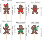 Ercadio 24 Pack Christmas Gingerbread Cupcake Toppers Glitter Cupcake Picks Xmas Cake Decor for Christmas Theme Baby Shower Party Supplies