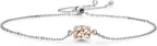 Gem Stone King 7X5MM Oval Gemstone Birthstone Solitaire Bracelet For Women | 925 Sterling Silver | Adjustable Bolo Bracelet For Women | Fine Jewelry Gifts for Her Mom Wife