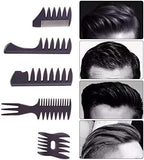 Styling Hair Comb Set Salon Barber Hairstylist Comb 5 Pack Professional Hair Brush Retro Hairdressing Hair Care Style Accessory Double-sided for Men Boy Gentleman