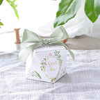 lovecabin Diamond Shape Green Forest Style Candy Boxes Wedding Favors Bomboniere Paper Party Chocolate Gift box 50pcs Christmas decorations thanks