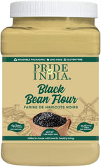 Pride of India- Black Bean Flour 1 lbs (454 gm) Rich Earthy Taste Freshly Milled in Small Batches | Ideal for Cakes Gravies Noodles Smoothies Custard | Vegan, Gluten-Free
