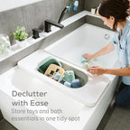 Angelcare Bath Shelf | Fits Standard Bathtubs Up to 28" Wide | Collapsible Drain-Through Basket | Lightweight Bathtub Caddy & Toy Organizer | Durable, Water-Resistant and Easy to Clean