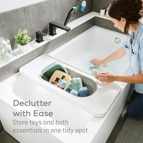 Angelcare Bath Shelf | Fits Standard Bathtubs Up to 28" Wide | Collapsible Drain-Through Basket | Lightweight Bathtub Caddy & Toy Organizer | Durable, Water-Resistant and Easy to Clean