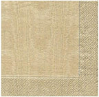 Entertaining with Caspari Luncheon Napkin, Moire Gold, 20-Pack
