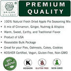 SPICES VILLAGE Apple Pie Spice [ 8 oz ] - Cinnamon, Ginger, Nutmeg, and Allspice Mix - Kosher, Gluten Free, Non GMO, Resealable Bulk Bag