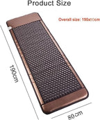 HAILM Far Infrared Jade Amethyst Heat Stone Mat,Professional Infrared Heating Pad,Massage Mats Full Body for Office,Home,Travel,Temperature Adjustable,80x190cm
